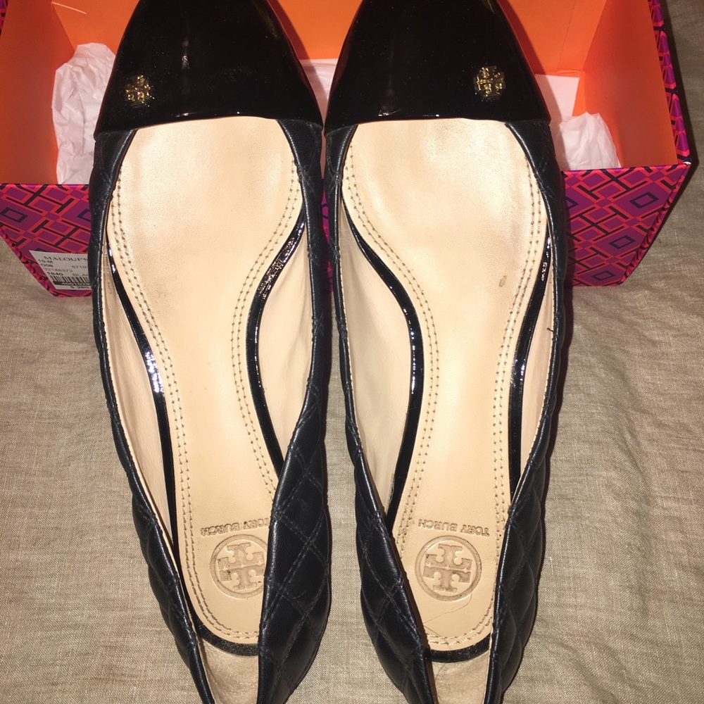 Tory Burch black flats.  Size 10